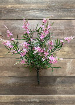 ITEM 10181 PK - 19" PINK SWEET VERONICA BUSH WITH 9 STEMS