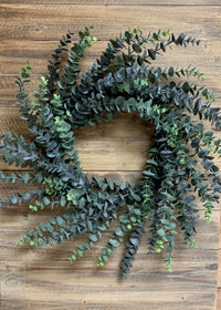 ITEM 11339 - 30" BLUE GREEN EUCALYPTUS WREATH