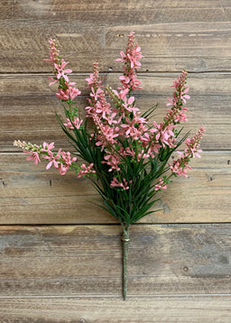 ITEM 11367 PK - 13" PINK SWEET VERONICA BUSH WITH 5 STEMS
