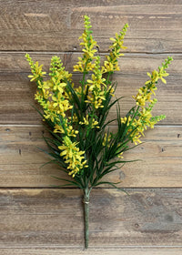 ITEM 11367 Y - 13" YELLOW SWEET VERONICA BUSH WITH 5 STEMS