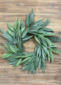 ITEM 11394 - 24" MUDDY WHITE WILLOW WREATH