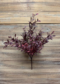 ITEM 11398 BUR - 18" BURGUNDY WILLOW LEAVES BUSH