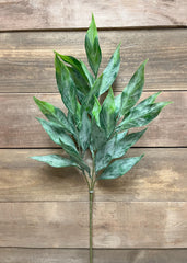ITEM 11438 - 28" FROSTED GREEN LANCEOLATE LEAF SPRAY