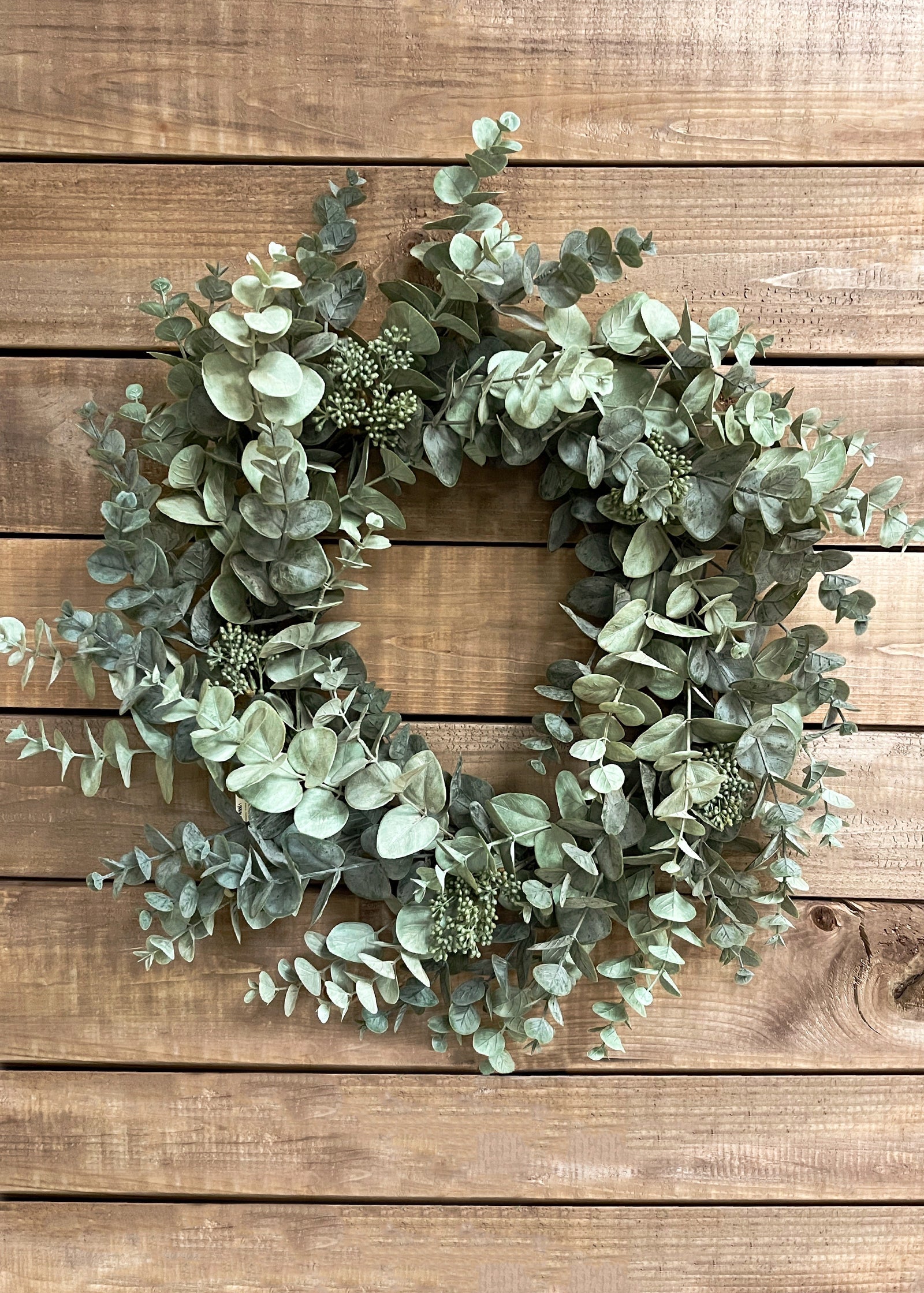 ITEM 11447 - 30" SAGE GREEN SEEDED EUCALYPTUS WREATH
