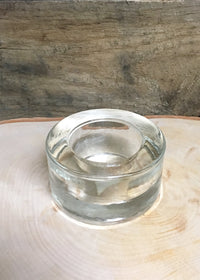 ITEM 6077 - HEAVY GLASS T-LITE HOLDER