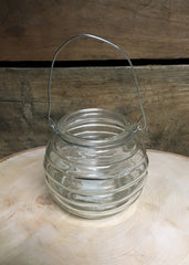 ITEM 6087 CL - CLEAR HANGING VOTIVE HOLDER WITH HANDLE