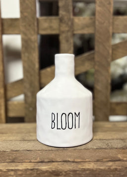 ITEM 65686 - CERAMIC FARMHOUSE MODERN "BLOOM" VASE  5.75"H