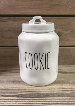 ITEM 65996 - CERAMIC FARMHOUSE MODERN "COOKIE" JAR, 9"H