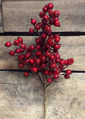 ITEM 81087 R -  18" RED OUTDOOR WILD BERRY SPRAY WITH 8 BRANCHES