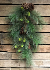 ITEM 81120 -  28" PINE AND CONE MIX TEARDROP