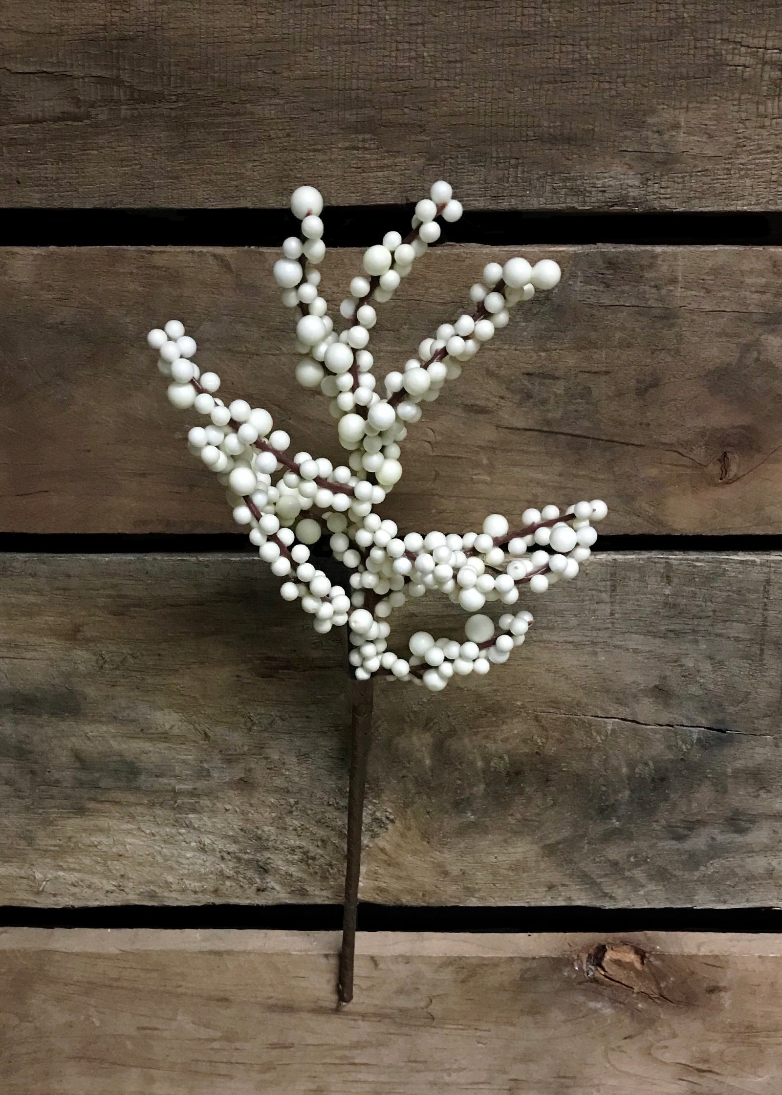 ITEM 81221 CM -  12" CREAM OUTDOOR BERRY PICK