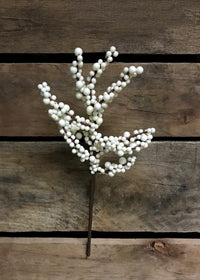 ITEM 81221 CM -  12" CREAM OUTDOOR BERRY PICK