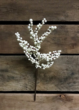 ITEM 81221 CM -  12" CREAM OUTDOOR BERRY PICK