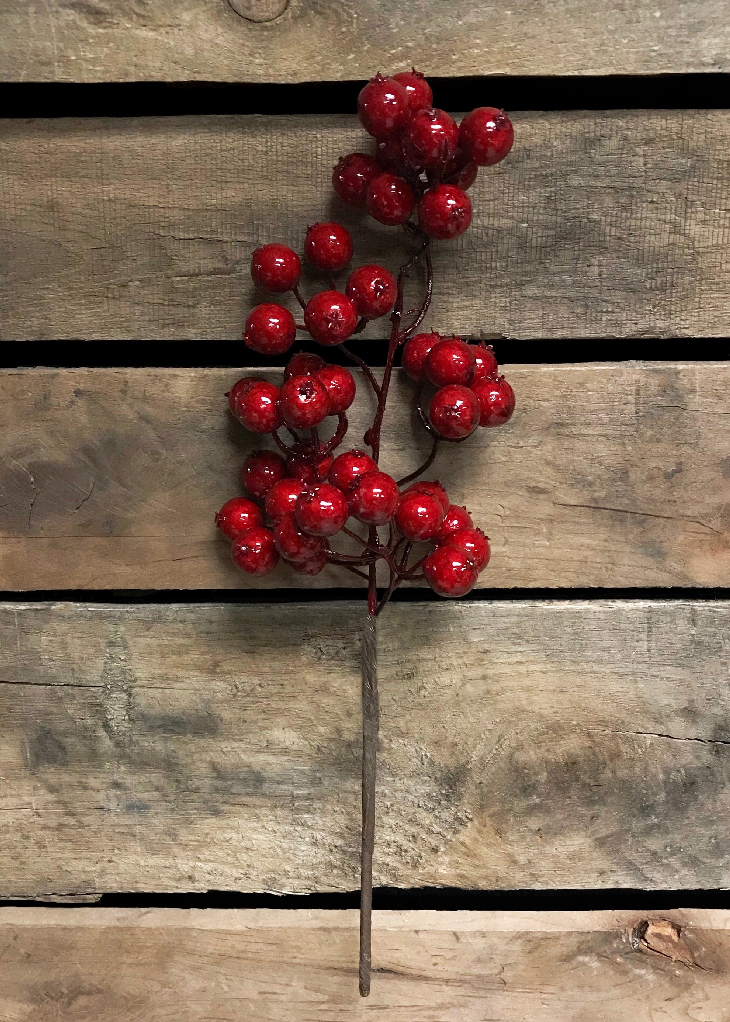ITEM 81223 R -  15" RED OUTDOOR BERRY SPRAY