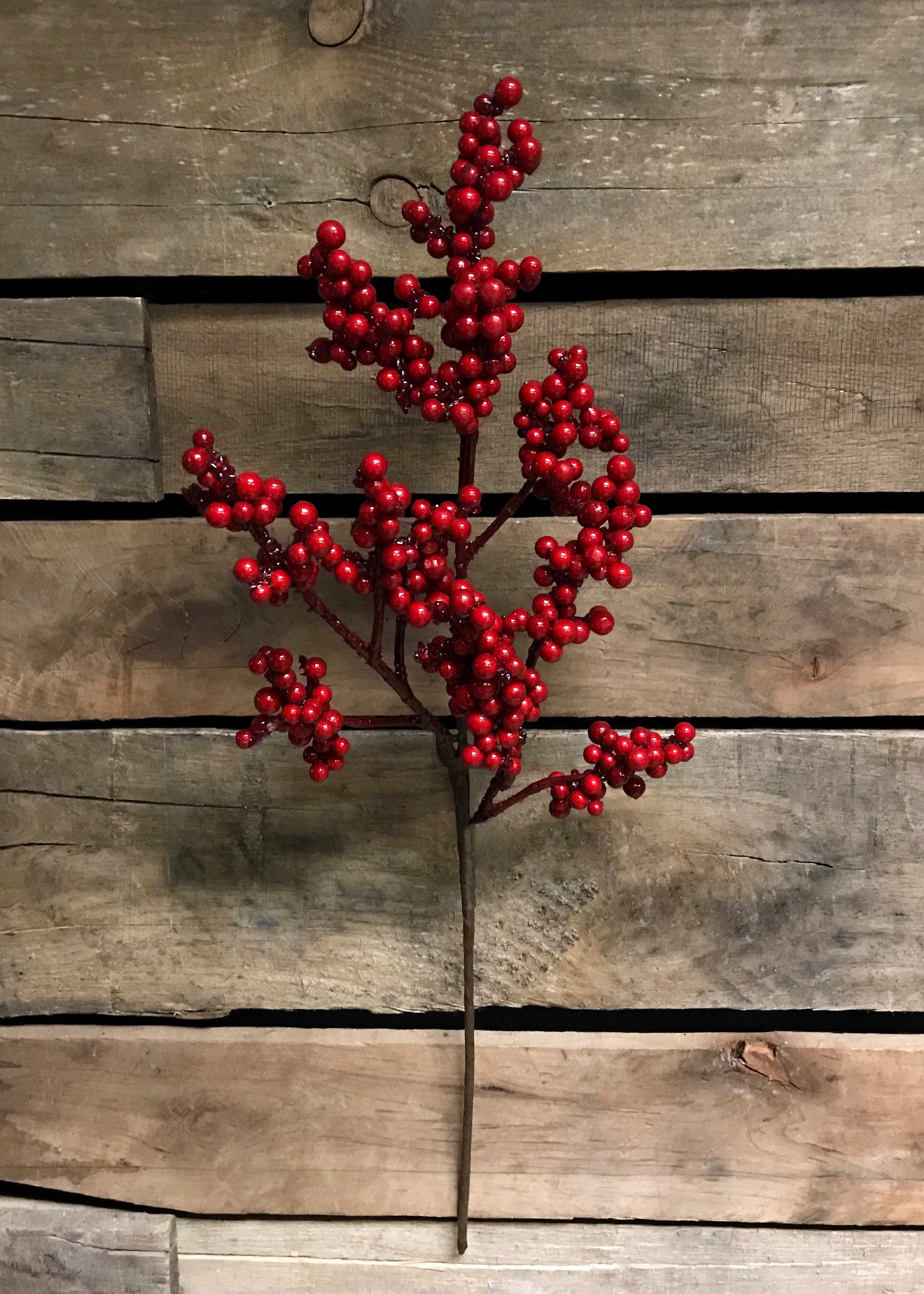 ITEM 81225 R -  21" RED OUTDOOR BERRY SPRAY