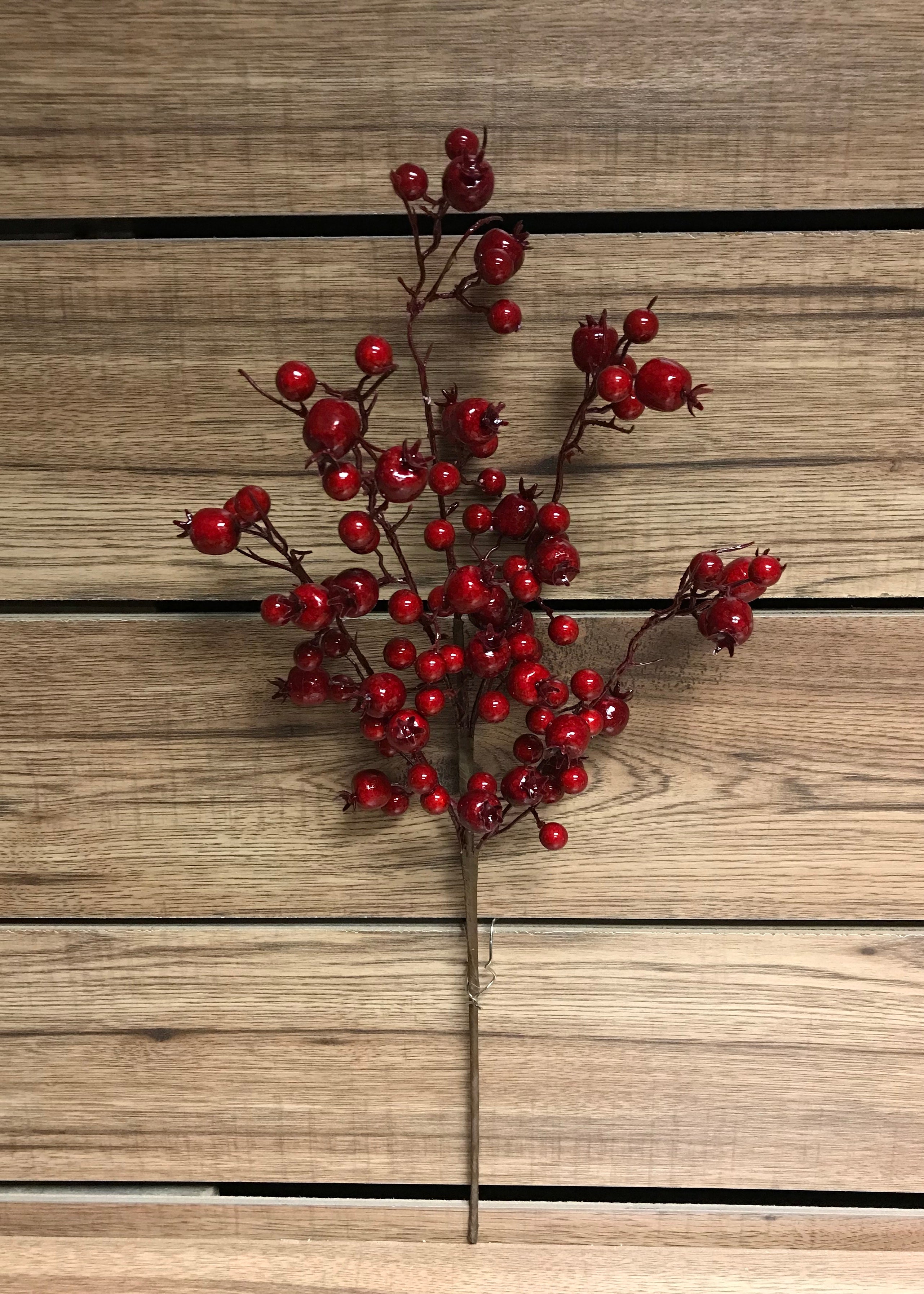 ITEM 81238 R - 22" OUTDOOR RED BERRY SPRAY