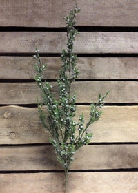 ITEM 81281 - 32" FLOCKED JUNIPER AND BERRIES SPRAY
