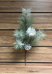 ITEM 81324 - 20" FROSTED GLITTERED MIXED PINE SPRAY