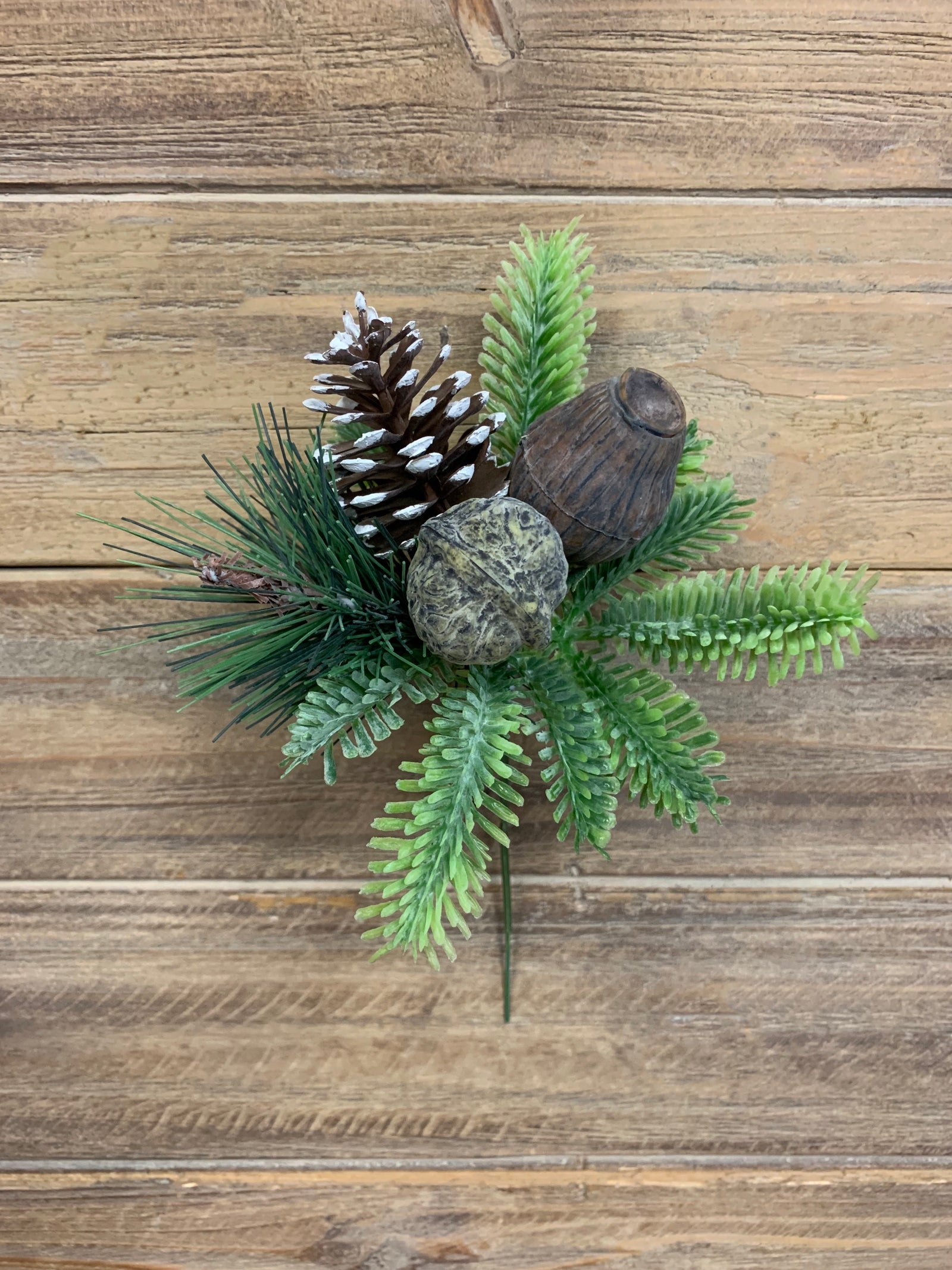 ITEM 81422 - 7" WALNUT/CONE/NUT MIXED PICK - 12 PER PKG