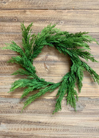 ITEM 81681 - 13" FRESH TOUCH WHISPY CEDAR WREATH
