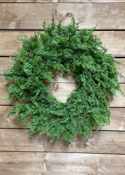 ITEM 81613 - 24" FRESH TOUCH NORTHERN WHITE CEDAR WREATH