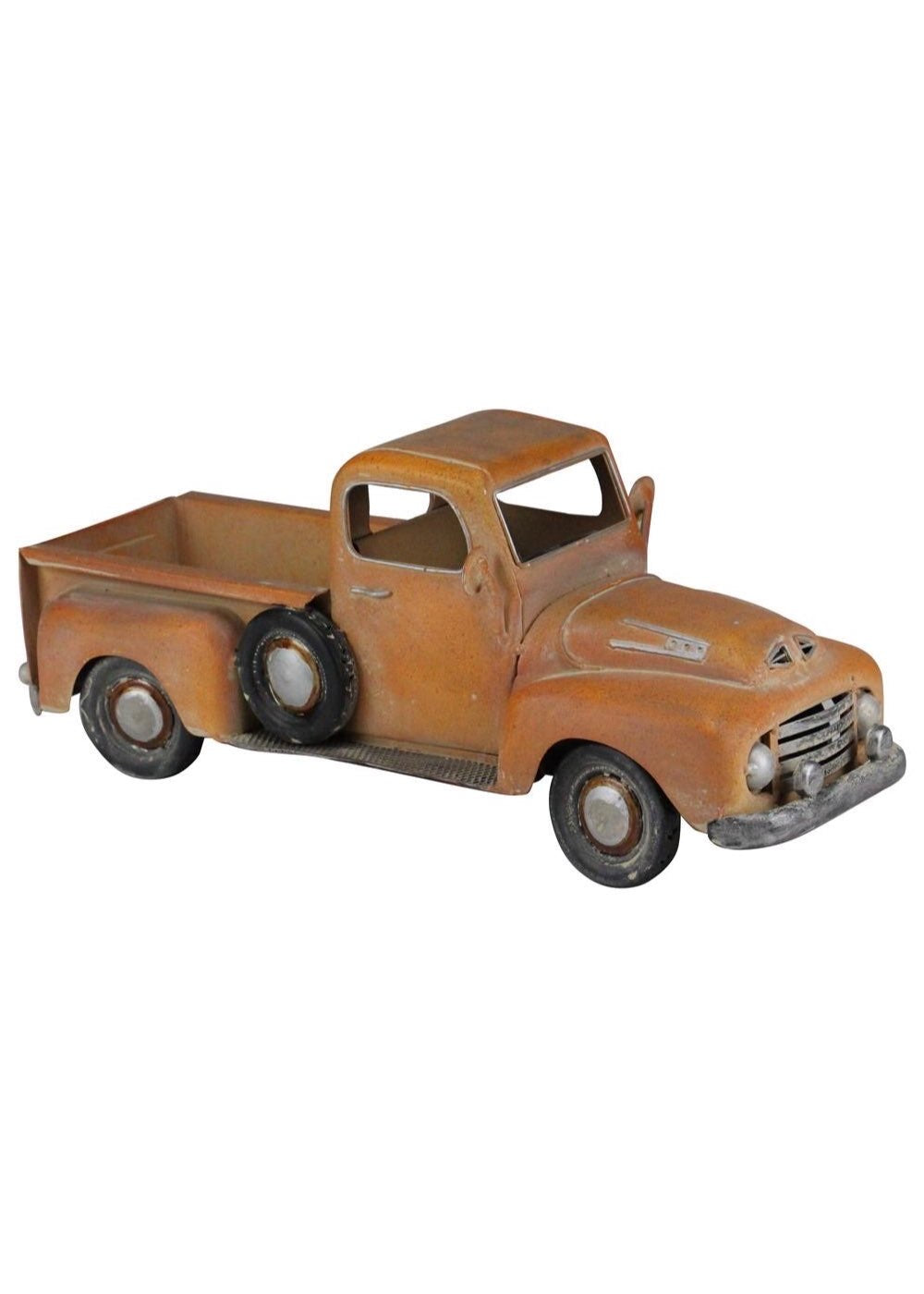 ITEM AM 0388- 16"X6.5" RUST METAL TRUCK PLANTER WITH LINER