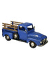 ITEM AM 040125- 16"X6.5" BLUE METAL TRUCK PLANTER WITH FENCE