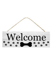 ITEM AP801910 - 15"LX5H WELCOME SIGN WITH BONES AND PAWS