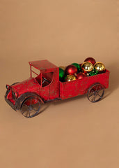 ITEM G2221050 - 18.5"L RED METAL HOLIDAY ANTIQUE TRUCK