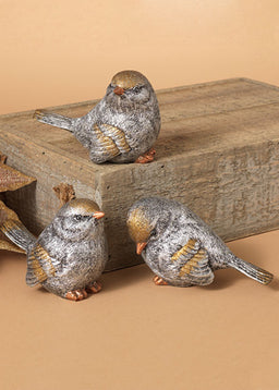 ITEM G2274230 - 4"H RESIN HOLIDAY BIRD WITH GLITTER