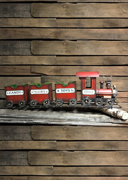 ITEM G2349320 - 37.5"L METAL HOLIDAY "NORTH POLE EXPRESS" TRAIN ON TRACK