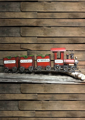 ITEM G2349320 - 37.5"L METAL HOLIDAY "NORTH POLE EXPRESS" TRAIN ON TRACK