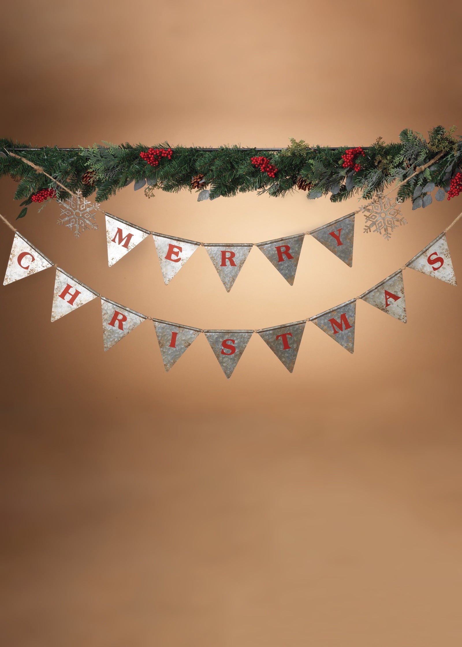 ITEM G2357760 - SET OF 2 - 60" METAL HANGING "MERRY" & "CHRISTMAS" GARLAND