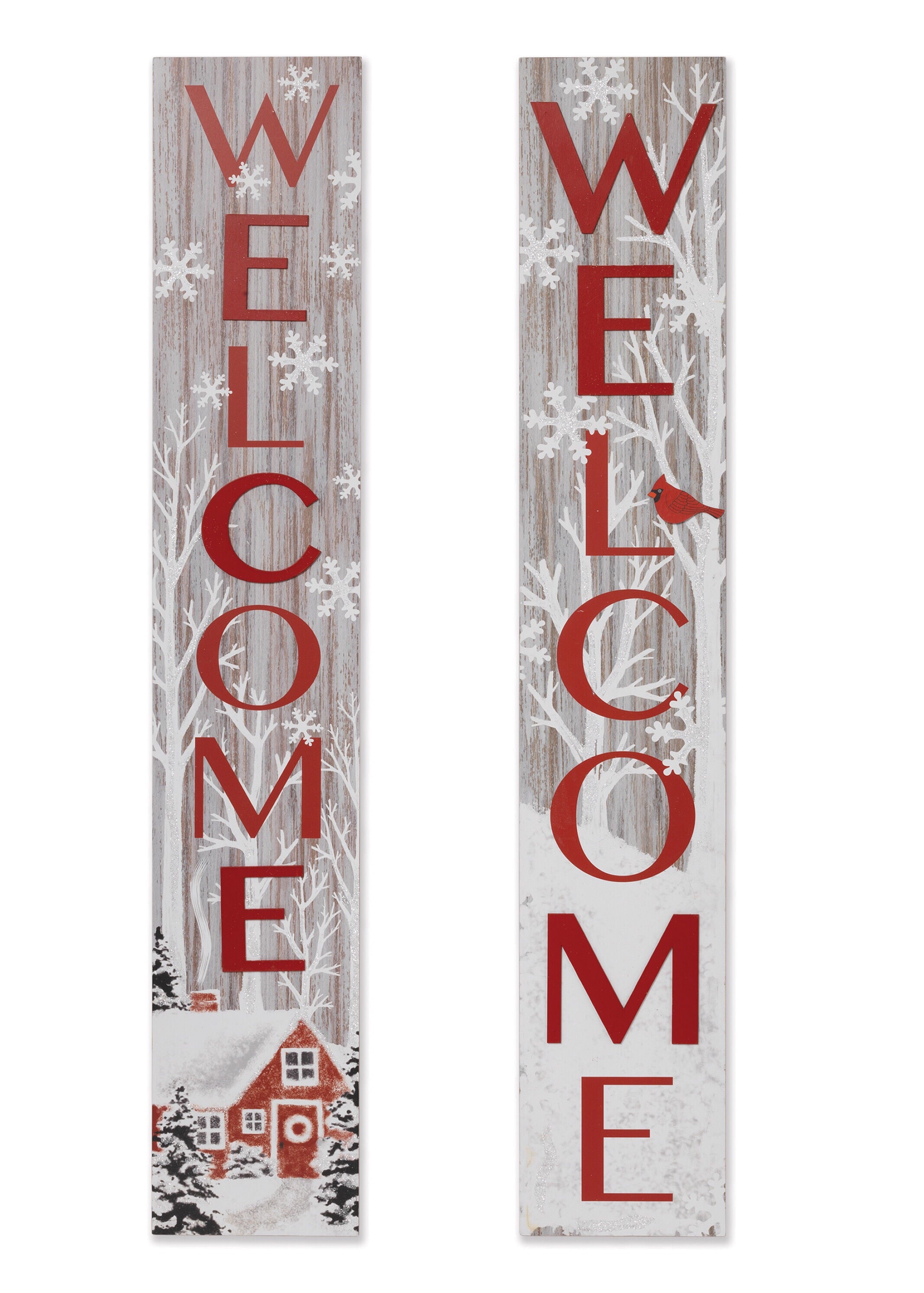 ITEM G2425500 - 47.25"H WOOD HOLIDAY "WELCOME" PORCH SIGN