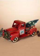 ITEM G2484020 - 21"L METAL TRUCK WITH LIT TREE AND MAGNETS