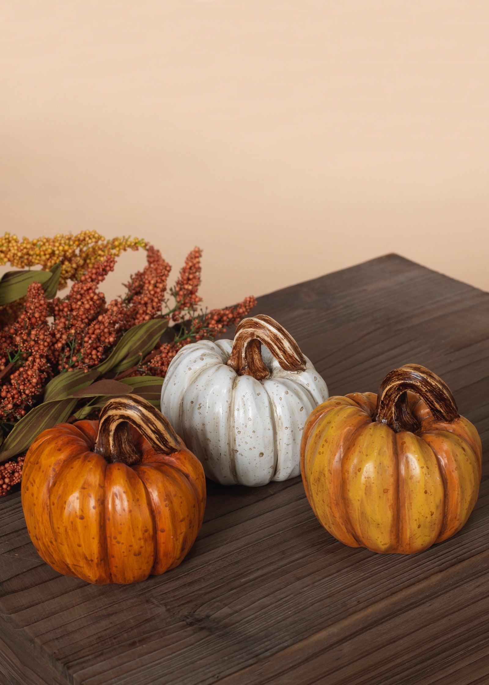 ITEM G2484360 - 3.5"H RESIN HARVEST PUMPKIN