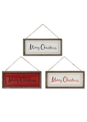 ITEM G2536920 - 16"L WOOD & METAL "MERRY CHRISTMAS" WALL SIGN