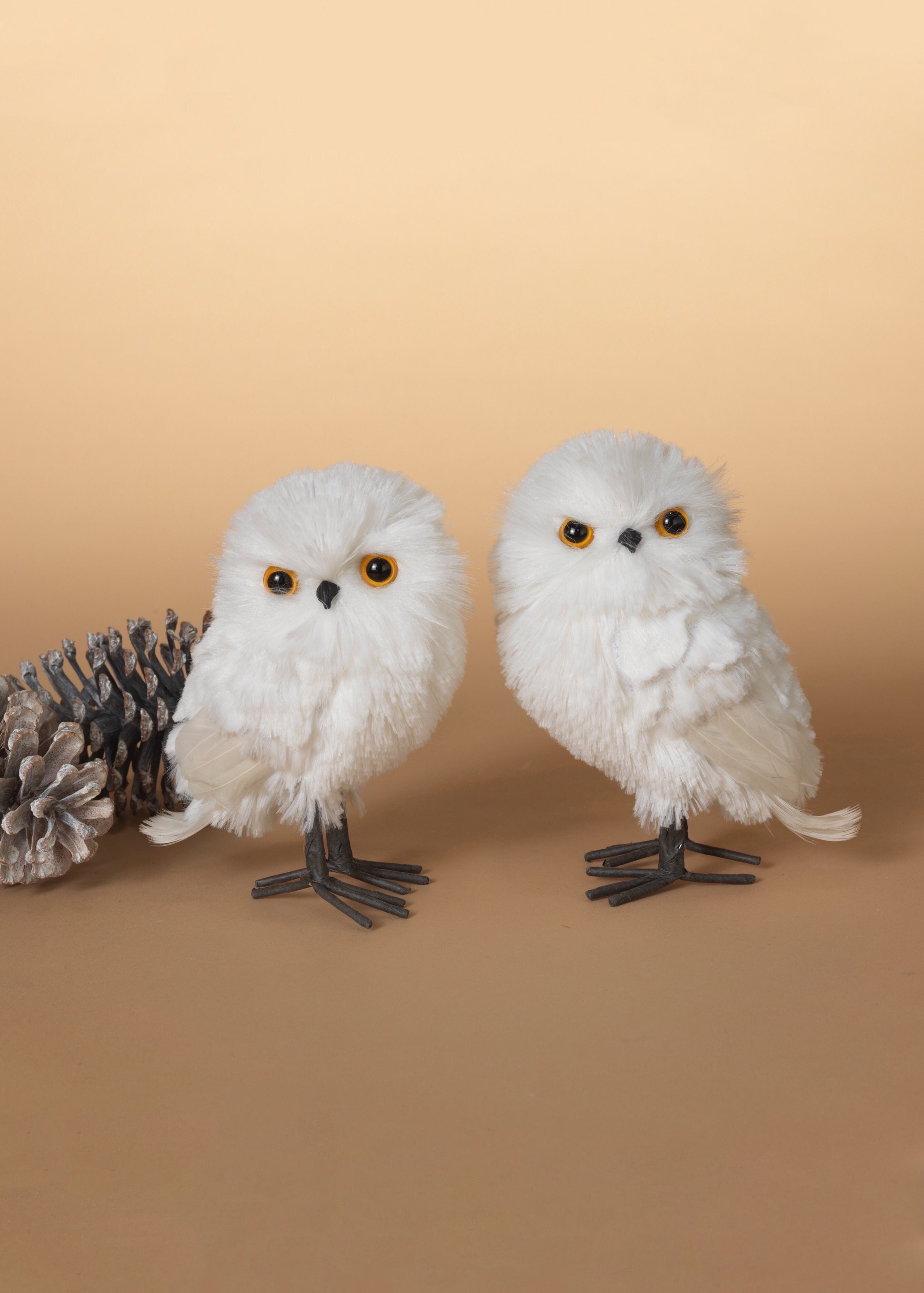 ITEM G2540380 - 6.5"H FAUX FUR OWL FIGURINE