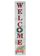 ITEM G2540990 - 46.75"H WOOD "WELCOME" TRUCK PORCH SIGN