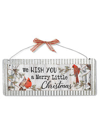 ITEM G2543630 - 20"L WOOD & METAL HOLIDAY SIGN WALL DECOR