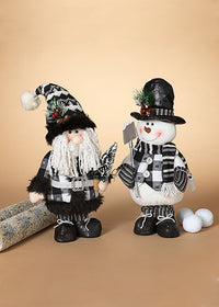 ITEM G2550830 - 18"H PLUSH HOLIDAY STANDING SNOWMAN OR SANTA