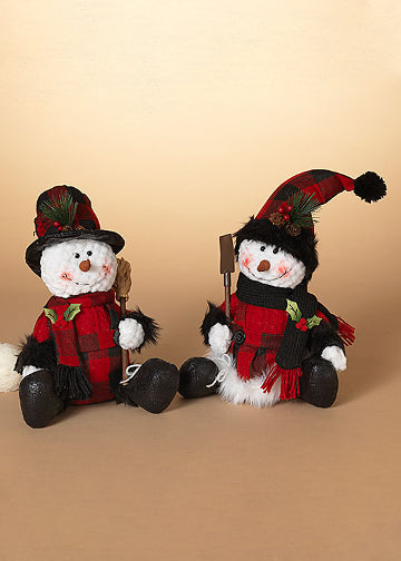 ITEM G2550960 - 11"H PLUSH BOY OR GIRL SITTING SNOWMAN