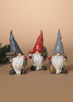 ITEM G2601550 - 6.1"H RESIN HOLIDAY GNOME FIGURINE