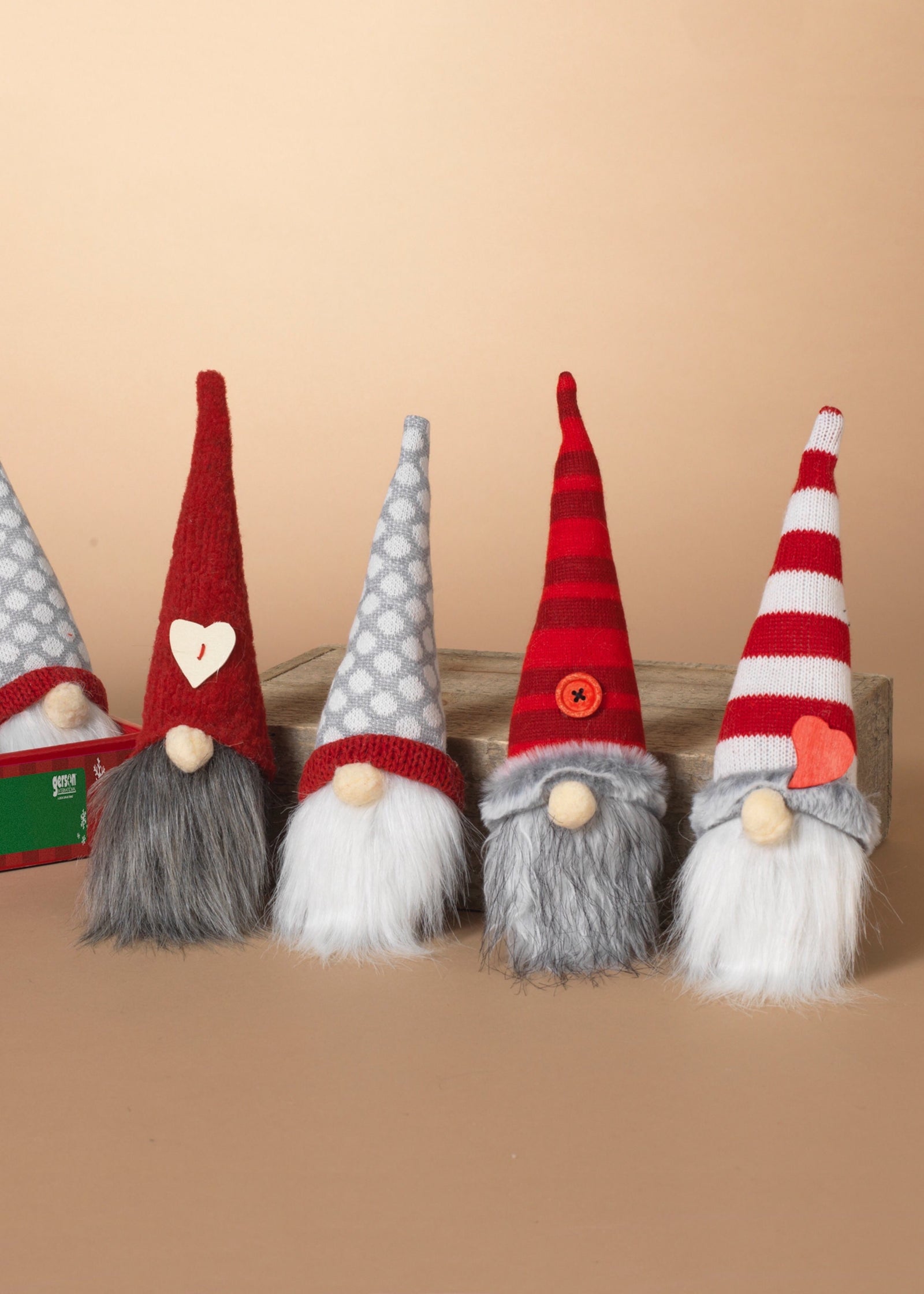 ITEM G2601720 - 5"H PLUSH HOLIDAY GNOME ORNAMENT