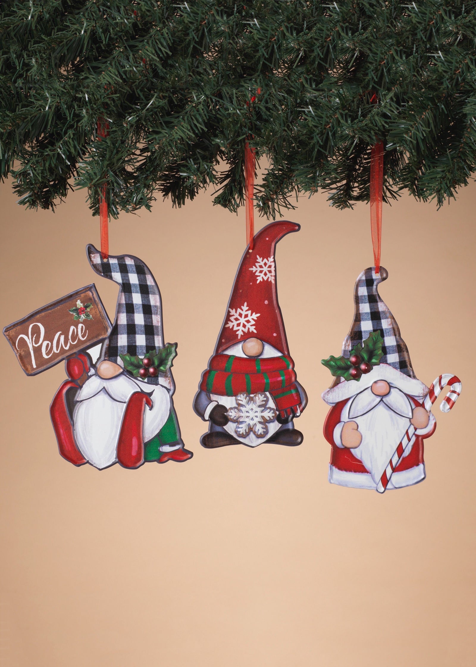 ITEM G2602010 - 7.8"H METAL GNOME ORNAMENT