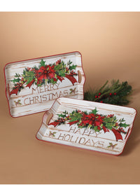ITEM G2603330 - 17.3"L HOLIDAY DESIGN TRAY