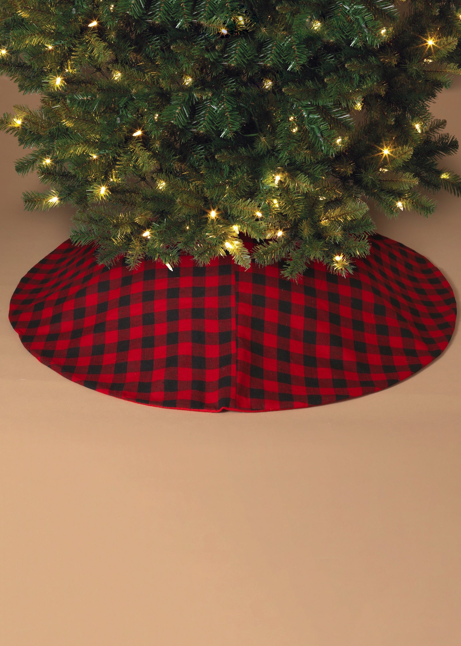 ITEM G2618340 - 48"W RED & BLACK BUFFALO PLAID TREE SKIRT