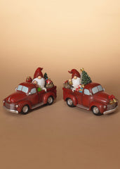 ITEM G2649980 - 8.4"L RESIN HOLIDAY TRUCK WITH GNOME & TREE