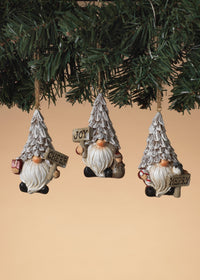 ITEM G2653520 - 3.3"H RESIN HOLIDAY GNOME ORNAMENT