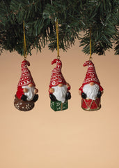 ITEM G2653570 - 3.1"H RESIN HOLIDAY GNOME ORNAMENT